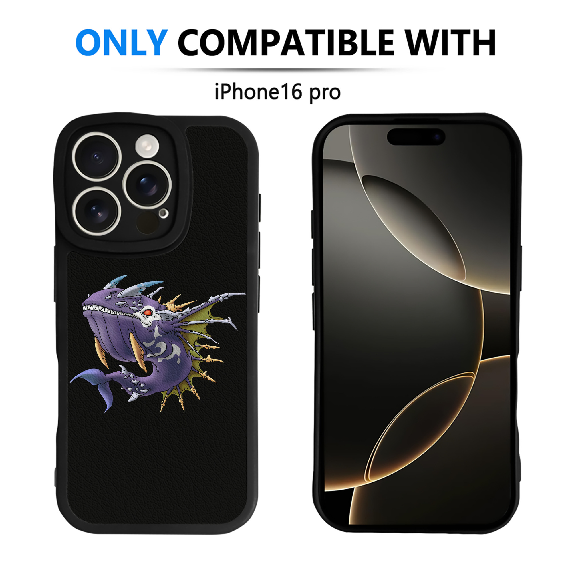 （画像用） ドラゴンクエスト Doragon Kuesuto Dragon Quest 【iPhone 16シリーズ対応】シリコンスマホケース（レザー調） 材質：シリコン